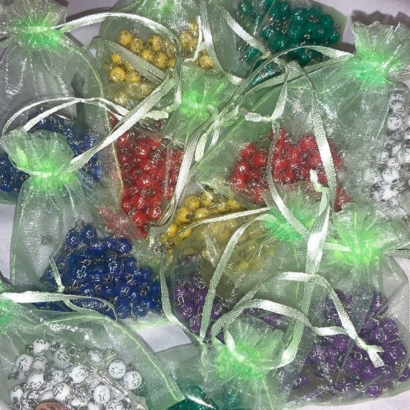 white rosery with silver cross embellished beads - Picture 7 of 7